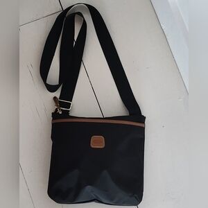 Bric's Black Nylon Travel Crossbody Bag